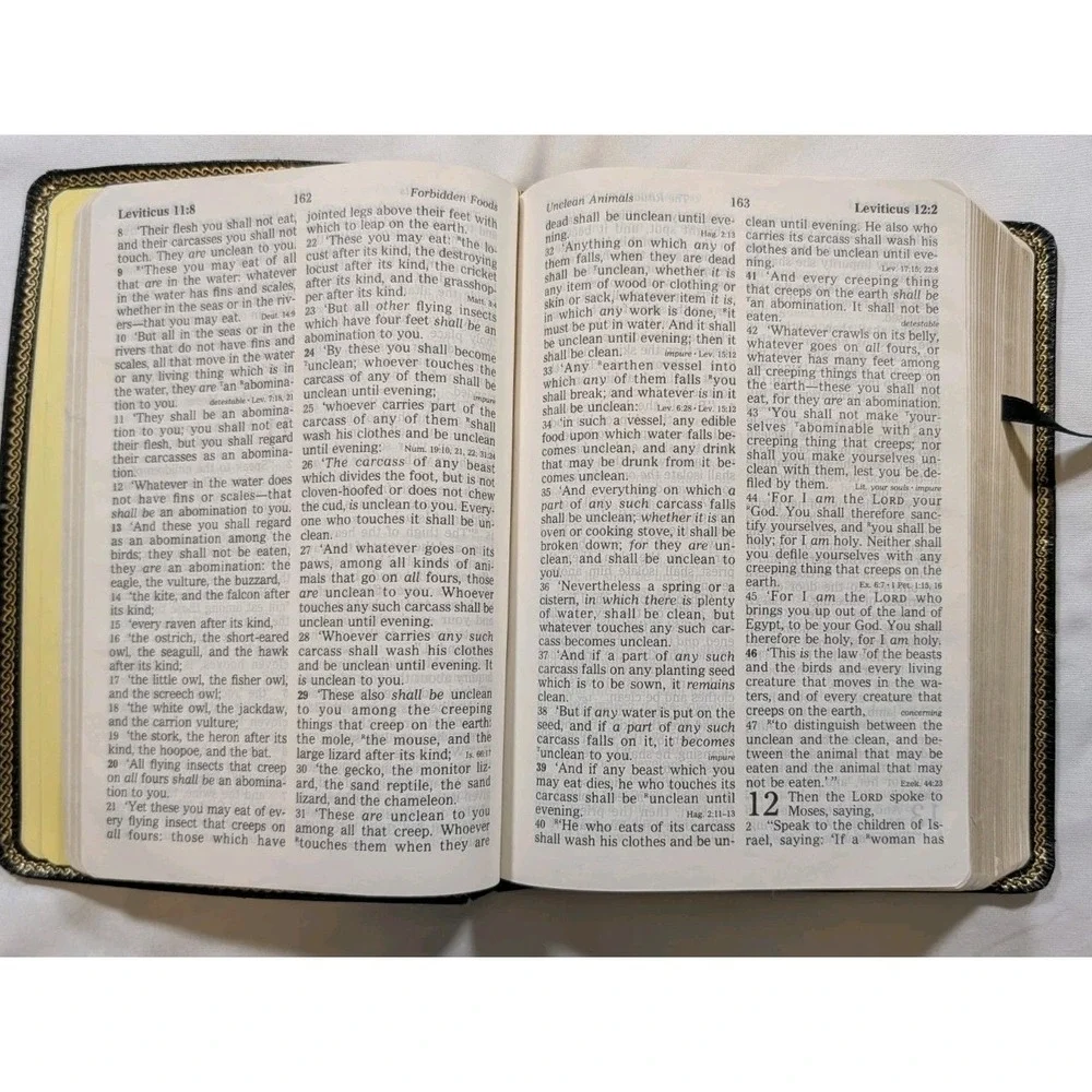 NKJV Holy Bible Thomas Nelson 234 Giant Print Red Letter Bonded Leather Vintage